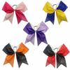 Elásticos de Cabelo com Laço de Strass e Glitter para Crianças - Acessórios Bicolores para Cheer Dance