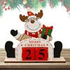 Cartoon Christmas Advent Calendar Creative Wooden Christmas Calendar  Desktop Ornaments