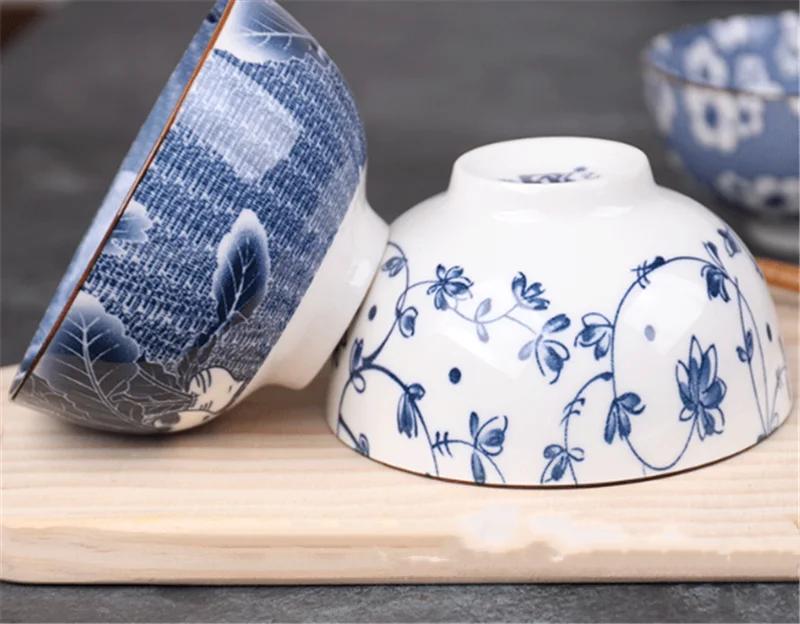 Japońska domowa ceramiczna miska na ryż miska na zupę z makaronem miska na deser Koreańska miska na lody kreatywna retro zastawa stołowa miski w kształcie kapelusza zero waste