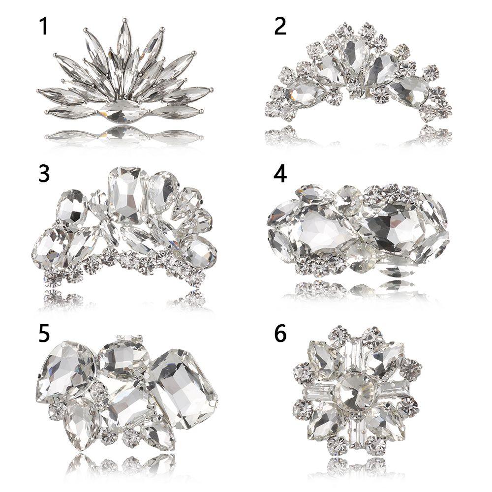 2PCS Shoe Accessories Pearl Brooch Shoe Clip Wedding Shoe Decorations Charm Buckle Shiny Decorative Clips