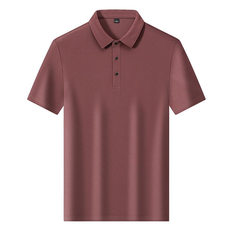 Men s Breathable Ice Silk Short-Sleeve Polo Shirt 3XL