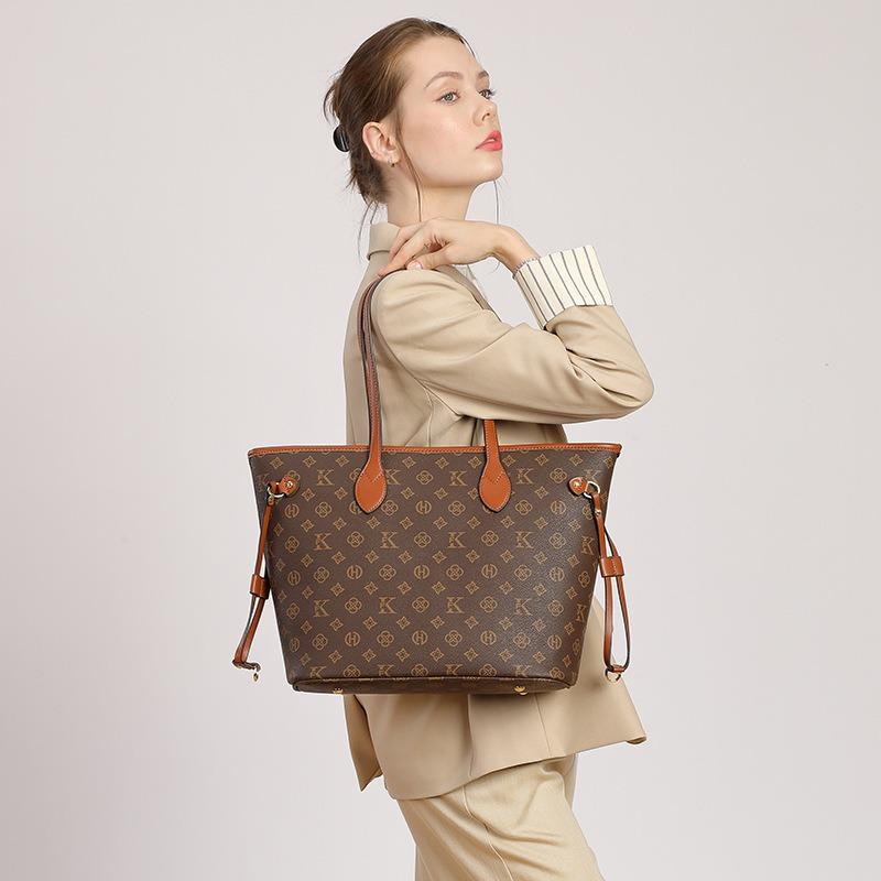 New Shoulder Armpit Bag Large Capacity Commuter Handbag Retro Tote Bag Printed Fashion Backpack