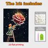 Crystal Pearl Painting 5D DIY Frame Decoration Painting Boy and Flower Home Wall Decoration Transparent Pearl Gemstone Painting Picture Art Crafts