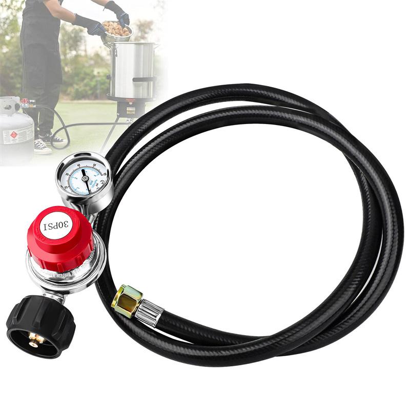 

Високонапірний пропіленовий шланг-регулятор, 4 фути, регульований 0-30 Psi, зі шлангом типу Qcc-1