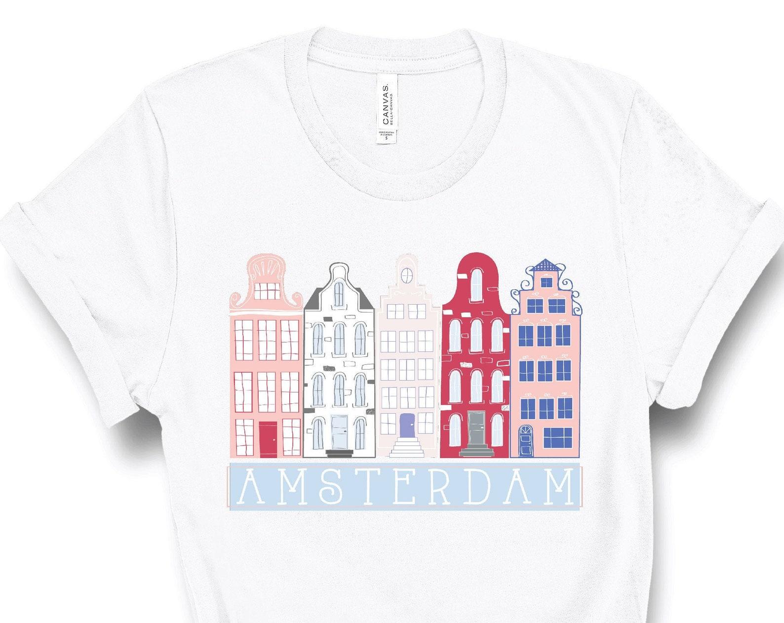 Amsterdam Shirt, Amsterdam Dutch Houses, Amsterdam Netherlands, Amsterdam T Shirt, Netherlands T-Shirt, Netherlands Shirt, Amsterdam Gift S
