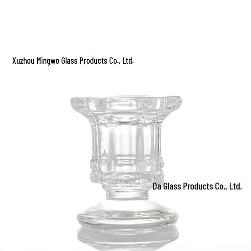 European Style Glass Candlestick: Romantic Living Room Decoration & Scented Transparent Ornament