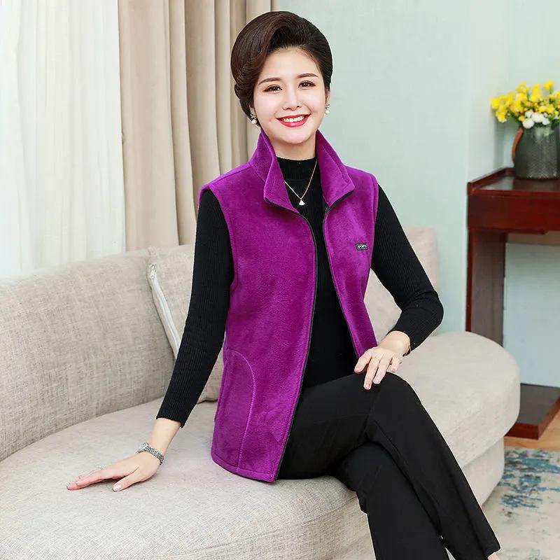 Plus Size Coat for Women's Vest Autumn Sleeveless Vests for Women Jackets Zipper Casual Waistcoat Female