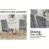 Elastischer Stuhlbezug mit grauem Blumendesign, Milchseidenmaterial, Wohnzimmerstuhlschutz, Staubdichter Stuhlbezug für vier Jahreszeiten