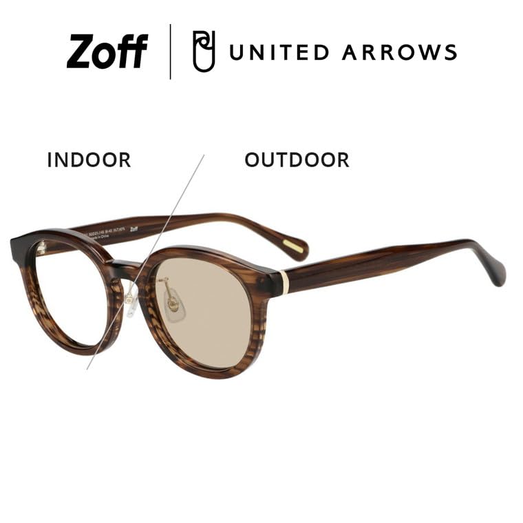 Zoff UNITED ARROWS Photochromic Sunglasses Lenses change color in response to UV UNITED ARROWS color black clear UV for both men and [WEB Exclusive]