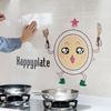 60*90cm Transparent Cartoon Kitchen Stove Oil Proof Stickers High Temperature Household Fume Sticker