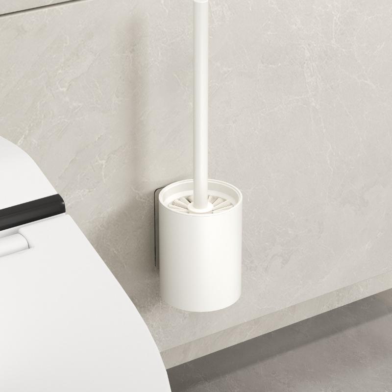 Toilet Brush Wall-mounted Rack Household No Dead Ends Bathroom No Punching Cleaning Toilet Brush Artifact