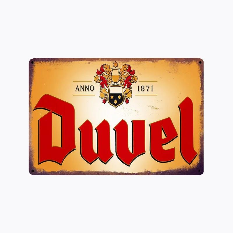 [ Mike86 ] Duvel Belgio BIRRA Latta metallica Segno da parete Targhetta Retro Poster Vino Pittura Decorazione Pub LTA-2032 20*30 CM