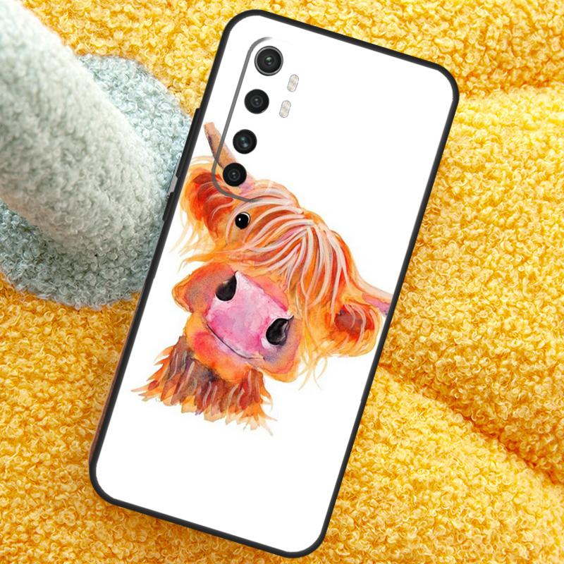 Cute Highland Cow Case For Xiaomi 15 14 Ultra 13T 14T 15T 17 Pro Max Cover For POCO X7 F8 Pro X3 X5 X6 F5 F6 F7