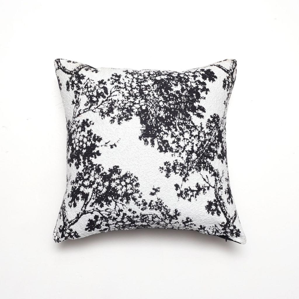 Jacquard Ink Small Cattail Pillowcase Home Living Room Pillow Backrest Invisible Zipper Four-sided Locking