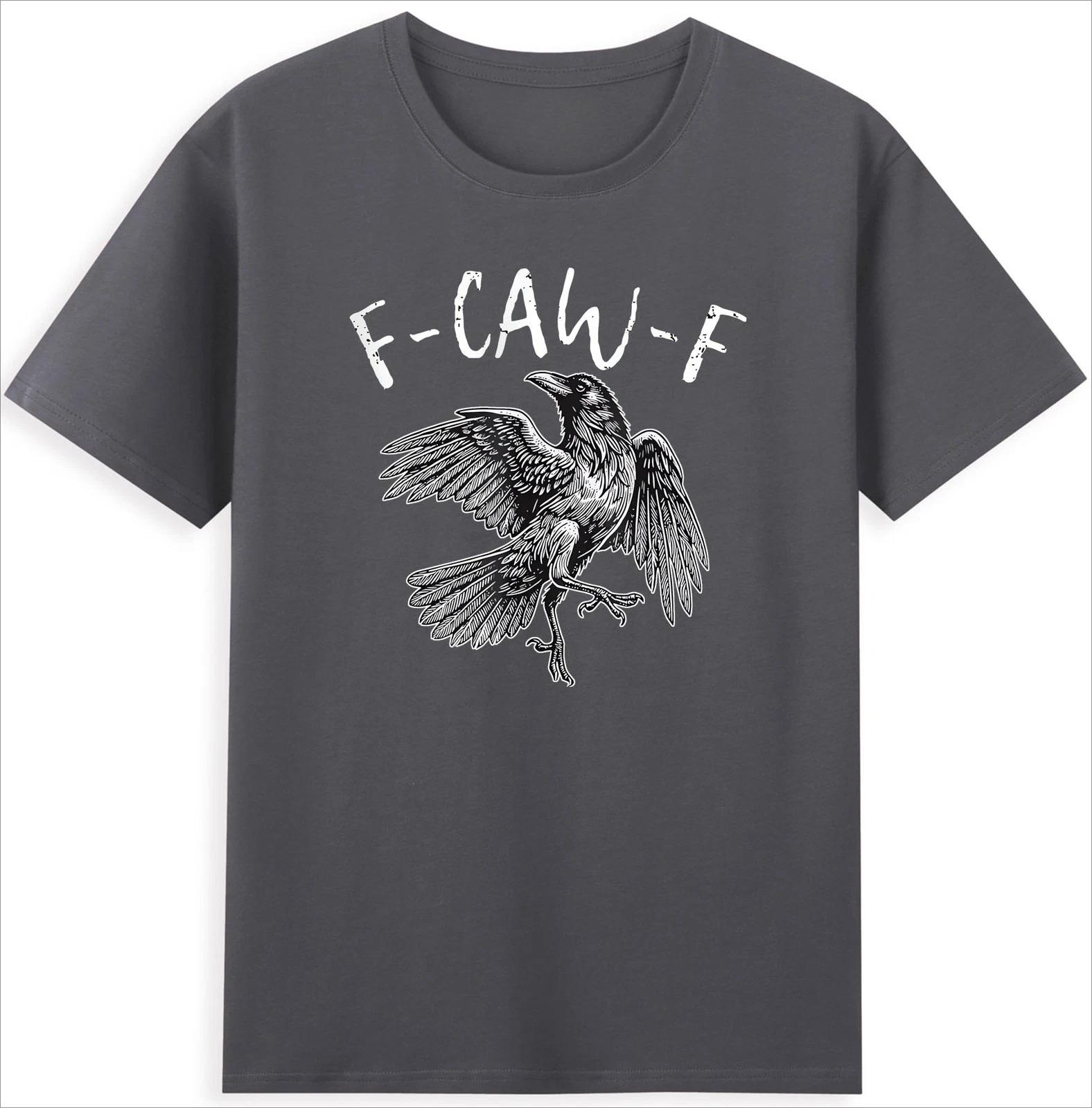 

HOT SALE F-Caw-F Funny Black Crow Graphic Humorous Reference To Vintage Men s Short-sleeved T-shirt Roundneck Tee Streetwear 4XL