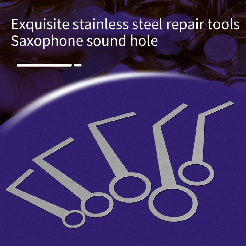 5Pcs Saxophone Pad Adjusting Tool Saxophone Leveling Rings Pad L Shape Key Cover
