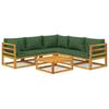 VidaXL Garden Lounge Set with Cushions 6 Pcs, Sofas with Backrest, Furniture Set with Coffee Table Patio Terrace, 3155319