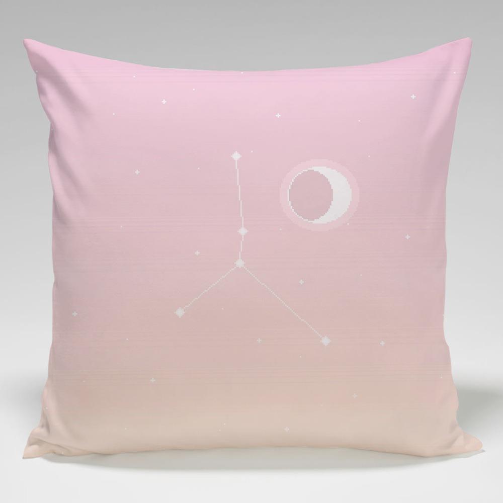 Night Sky Moon Print Bedroom Bedside Tatami Back Pillowcase Small Fresh Pillow Case Student Nap Pillow