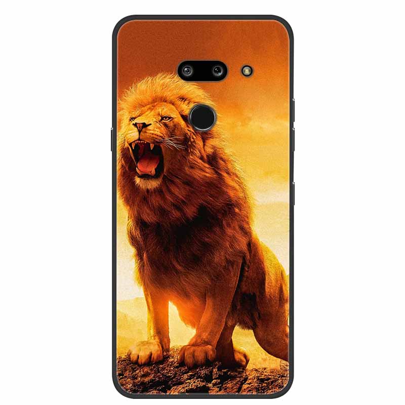 Für LG G8 G8S ThinQ Schwarze Hüllen Weiche Silikon TPU Handyhüllen Für G 8 S 8S ThinQ Luxus Rückabdeckung Funda Cartoon Schale Para Capa