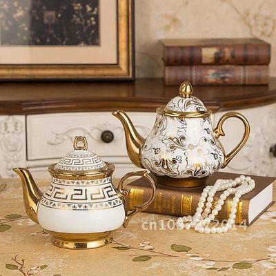 Théière Britannique à Filtre 900ML Porcelaine Grande Capacité Théière Bouilloire Pot Luxe Chaleur Céramique Européen Résistant Avec Service à Thé