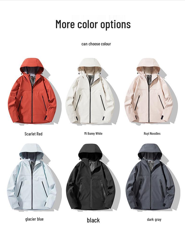 Unisex Graphene Softshell Windbreaker Jacket 2024: Light, Windproof Travel & Hiking Wear for Spring & Autumn.