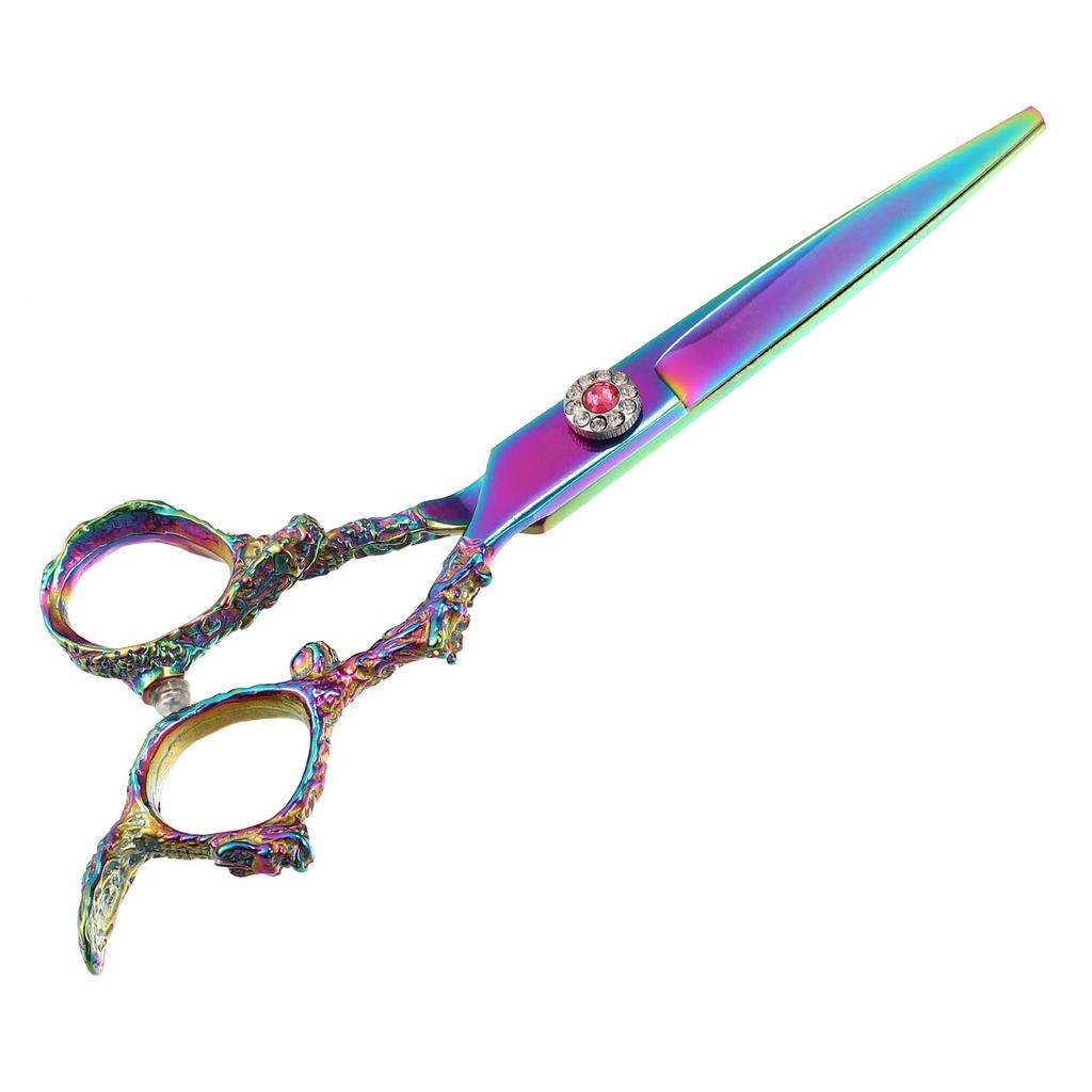 VOCOSTE Hair Scissors Hair Cutting Scissors Professional Barber Scissors Stainless Steel Razor 17cm Multicolor