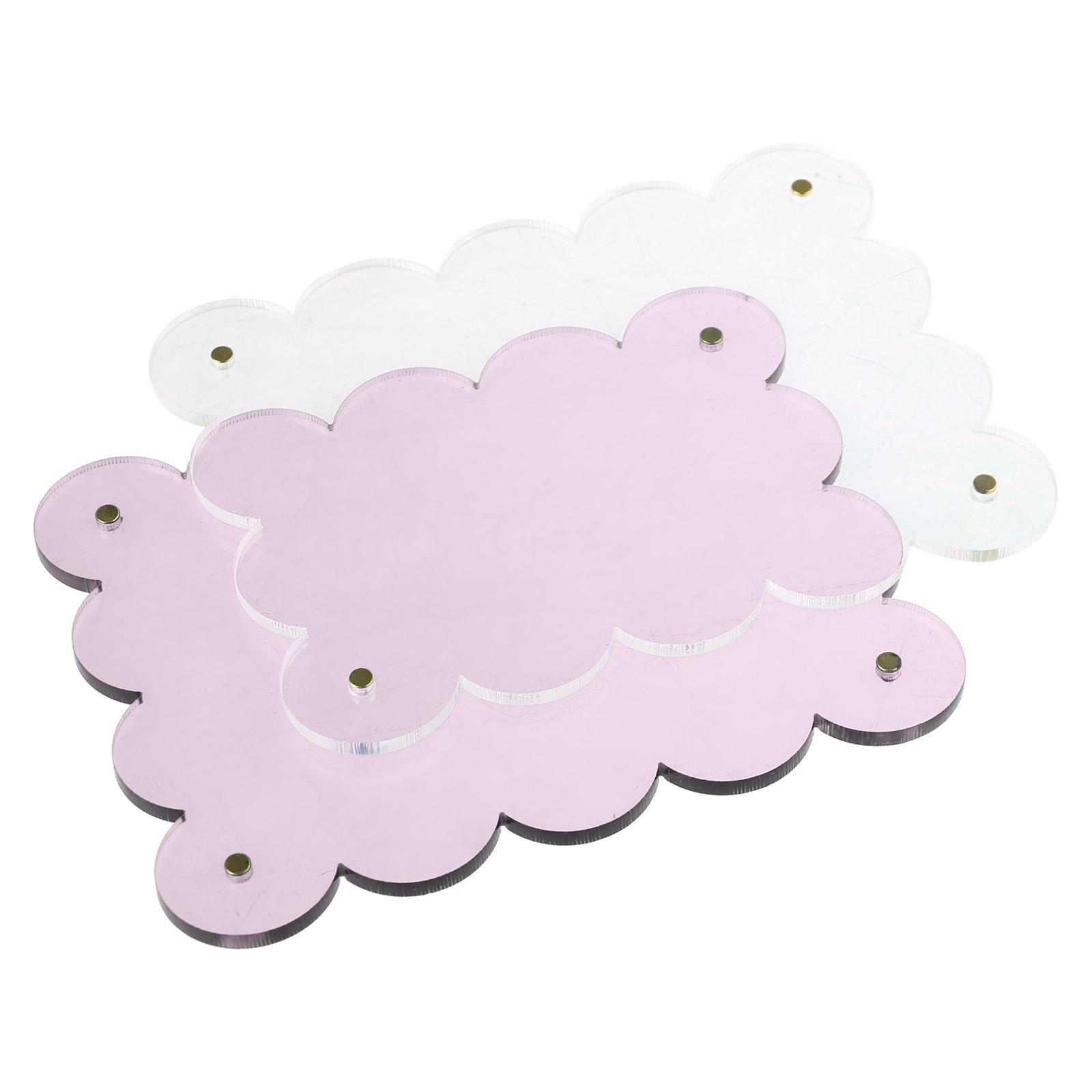 

Акриловая прозрачная зубчатая фоторамка прозрачный магнитный держатель для фотографий для настольного дисплея украшения детской спальни розовый