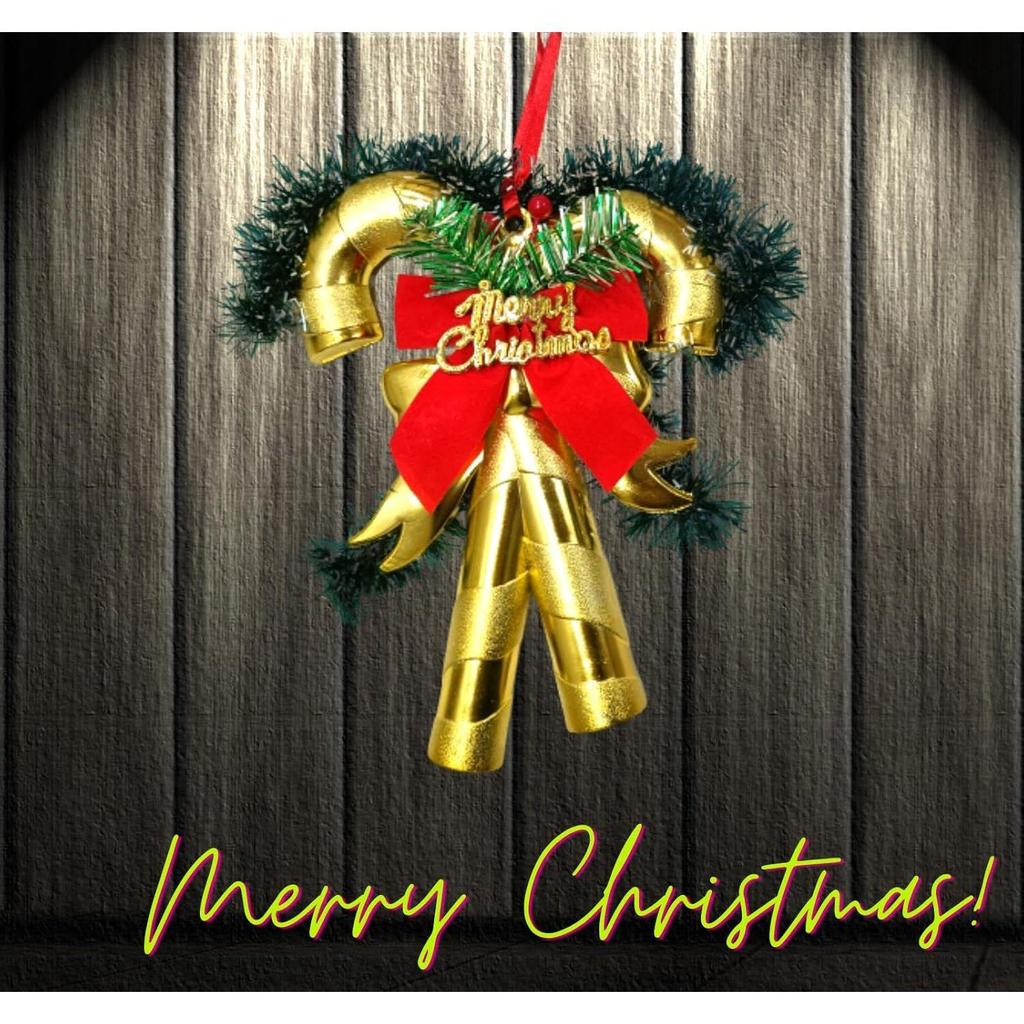 (1 Stück) Weihnachtsdekoration Kranz Wandbehang für Zuhause Haustür Wand Zimmer Weihnachtsfeier Dekorationen Frohe Weihnachten Dekoartikel