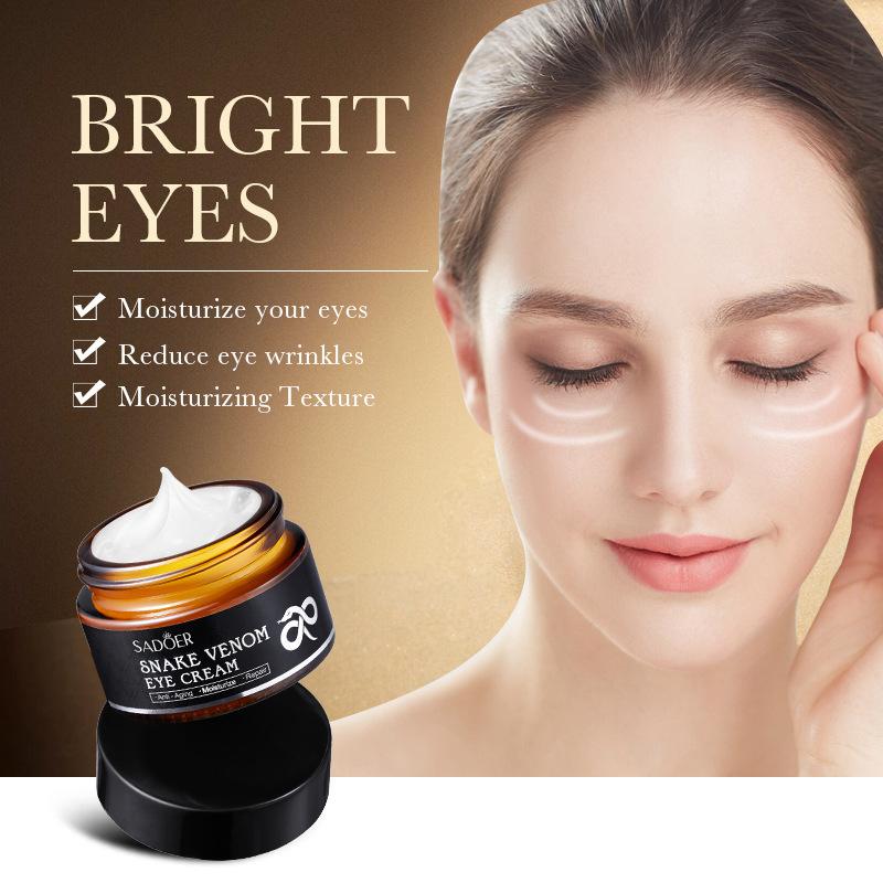 Snake Venom Eye Cream Dark Circles Removal Eye Bags Puffiness Anti Aging Wrinkles Firming Smooth Moisturizing Korean Cosmetics