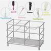 Bathroom Stainless Steel Toothbrush Storage Rack Grid Pen Holder Versatile Neat