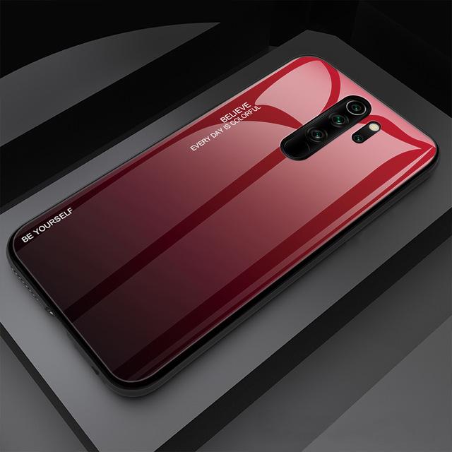 For Xiaomi Redmi 8 8a Gradient Tempered Glass Case For Redmi Note 8 Pro 
