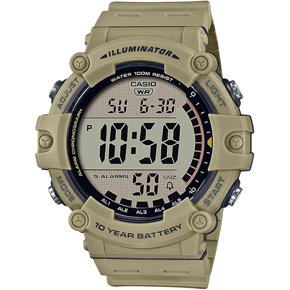 Casio Standard Digital Men s Watch AE-1500WH-5AV Beige 50m Water Resistant with Box