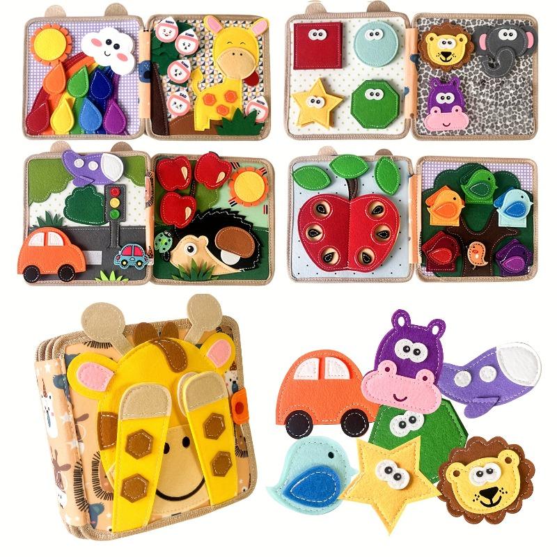Activating Toys New Montessori Soft 3D Cloth Book First Book Infant Early Color Cognitive Educational Toys Learning Basic Life Skills Baby Toys