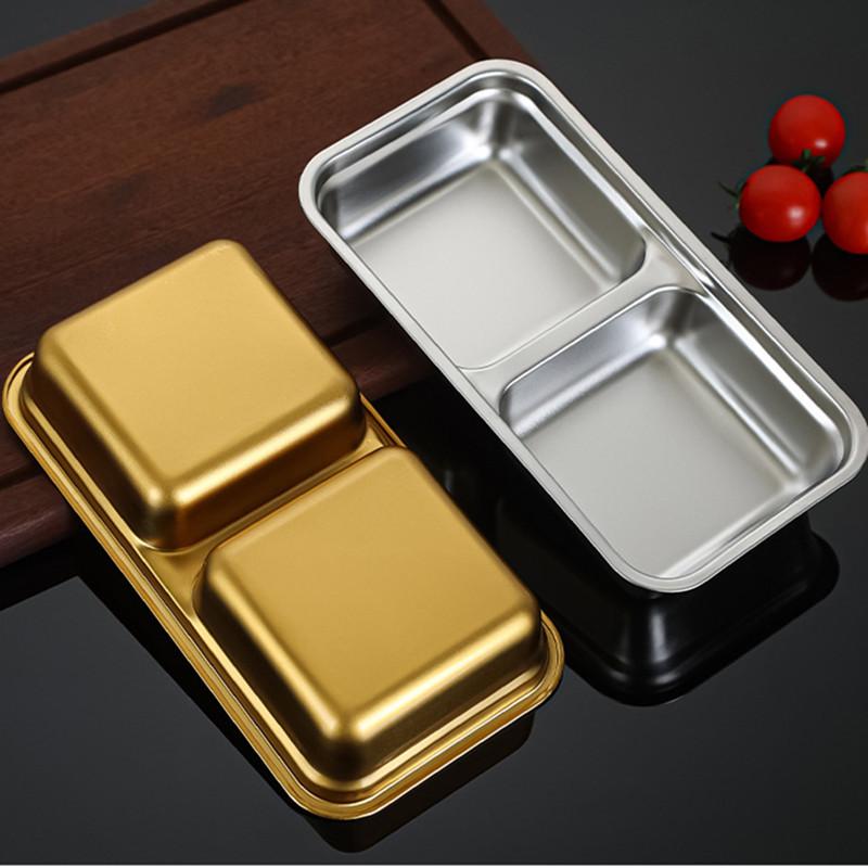 304 Stainless Steel Pepper Roast Meat Sauce Dishes Wasabi Bowl Separate Sushi Vinegar Soy Plates Tableware Food Seasoning Tray