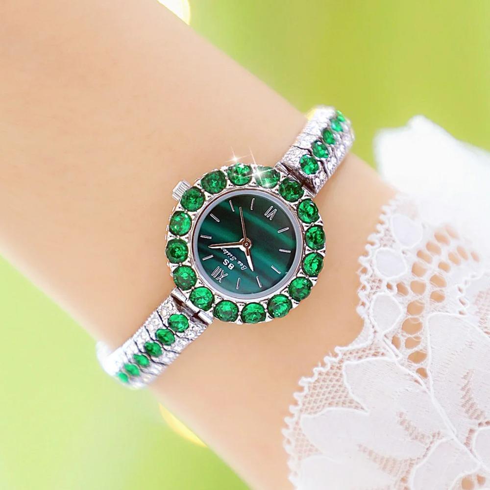 UTHAI Reloj Nuevo para Mujer Impermeable Temperamento Lujo Ligero Retro Pulsera de Malaquita Femenina Reloj de Moda para Señoras Relojes Regalo