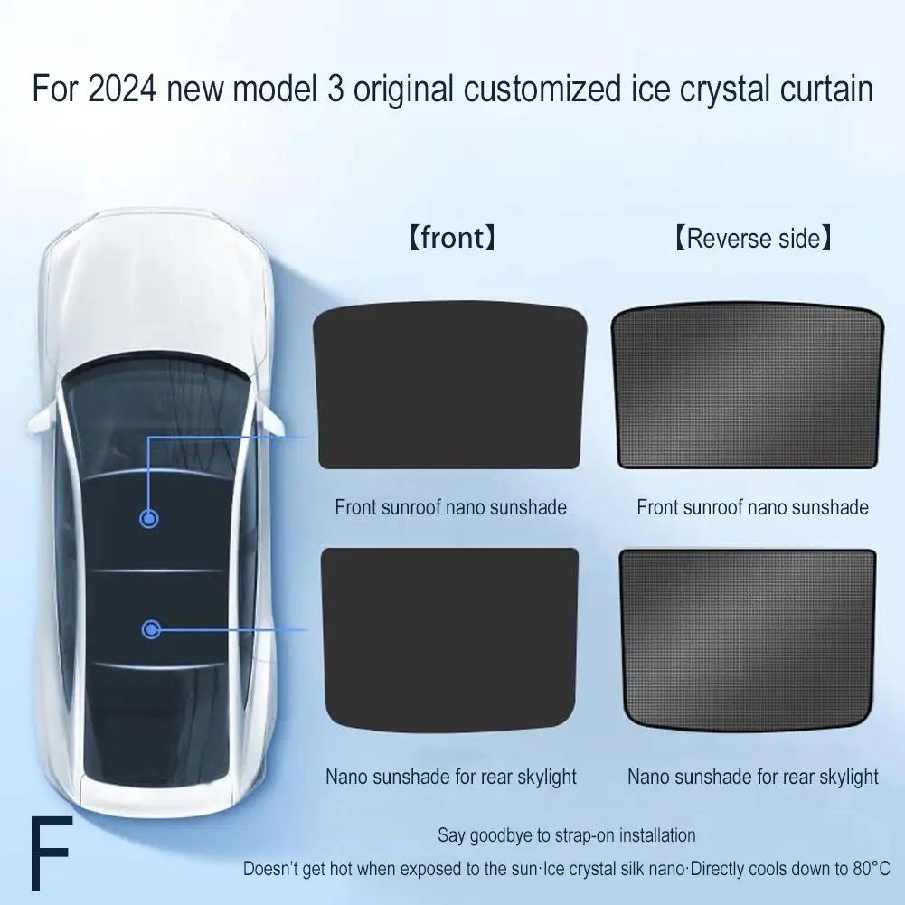 

Солнцезащитный козырек для люка Tesla Y Ice Cloth Пряжка Солнцезащитные козырьки Передний задний люк Аксессуары для люка Dropshipping A2O5