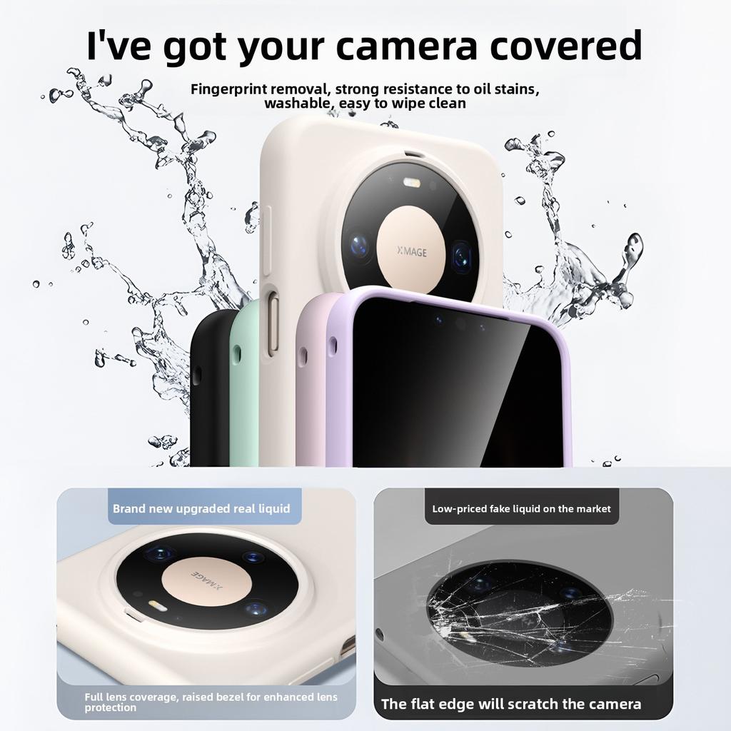 Large-pore Liquid Silicone Case for Huawei Mate 80 Pro, Skin-feeling Pura80pro Solid Color Shockproof Soft Case