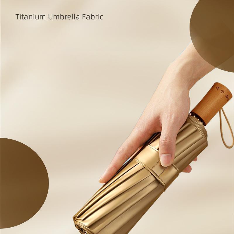 Chinese style high aesthetic colored rubber women's umbrella for both sunny and rainy use, sun protection and UV protection, sun