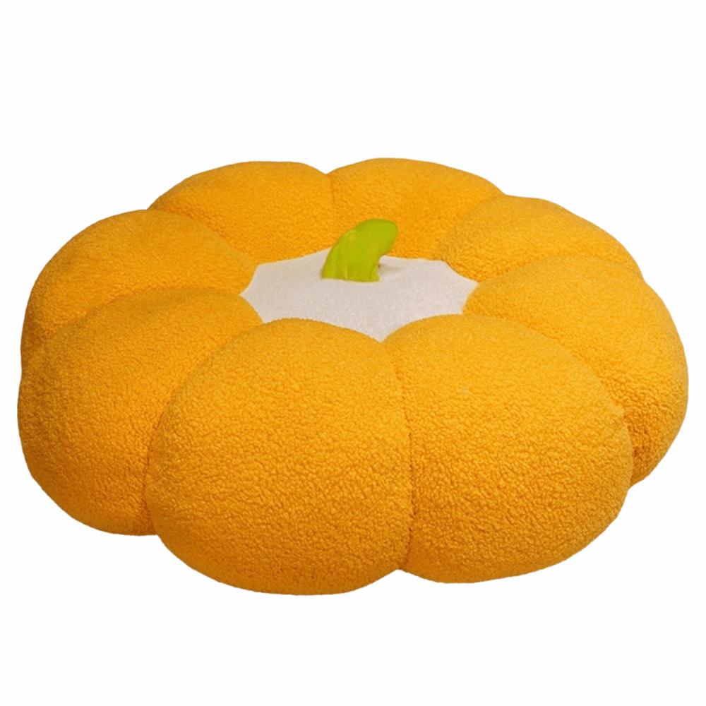 Cute Pumpkin Cushion Futon Pumpkin Shaped Flurry Soft Pumpkin Pillow Multi Purpose Home Decor Lazy Person Tool Living Room