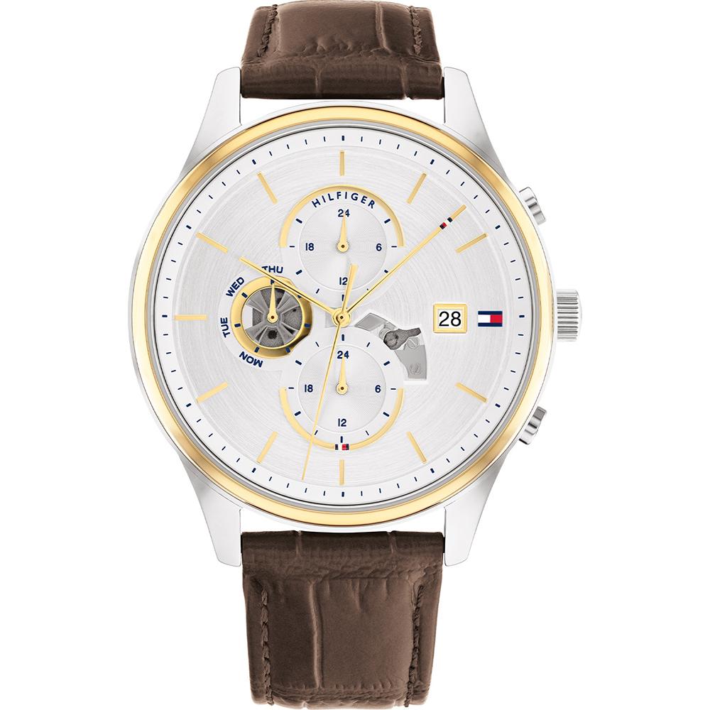 Tommy Hilfiger Historical Collection Silver Brown Leather Men s Quartz Watch 1710501 серебряный