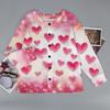 Women's Fashion  Long Sleeve Warm Knit Print Coat Top