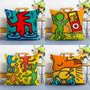 Pop Art Figures Graffiti Colorful Pillow Case Anti-Dustmite Invisible Zipper Sofa Bed