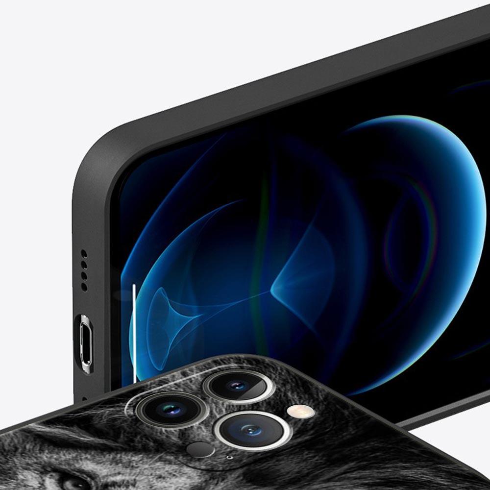 Lion Wild Animals Phone Case For iPhone 17 16 15 Pro Max 11 12 13 14 7 8 Plus SE 2020 X XR XS Cover Soft Black