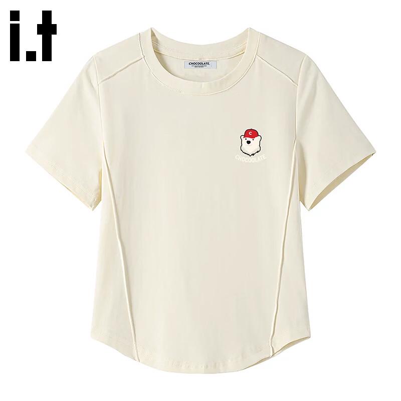 :CHOCOOLATEit Women s Structured Shoulder Fishbone Print T-Shirt L