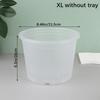1Pc Transparent Round Orchid Pot With/Without Tray Root Control Plastic Orchid Pots With Holes Breathable Plant Growth Container