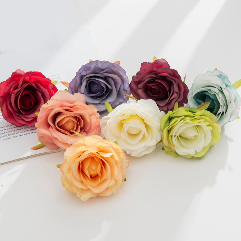 5/10Pcs Artificial Flowers Silk Rose Wedding Bridal Bouquet Home Room Garden Festival Garland Wall Hot sales Diy Gift Box Decora