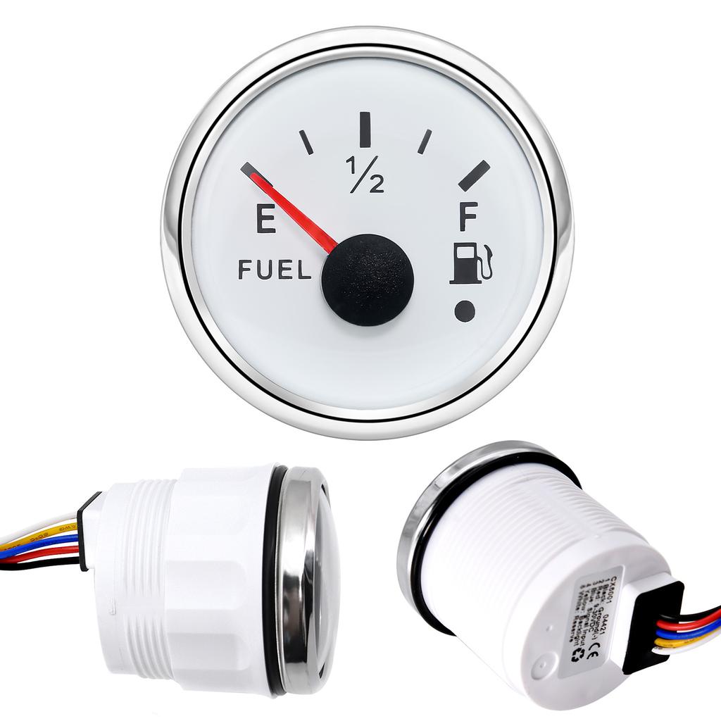 Car Marine Boat Boost Alarm Gauge 2‘’ 52mm Oil Pressure Meter Water Level Fuel Temperature 12V 24V Voltmeter Accessories Meter