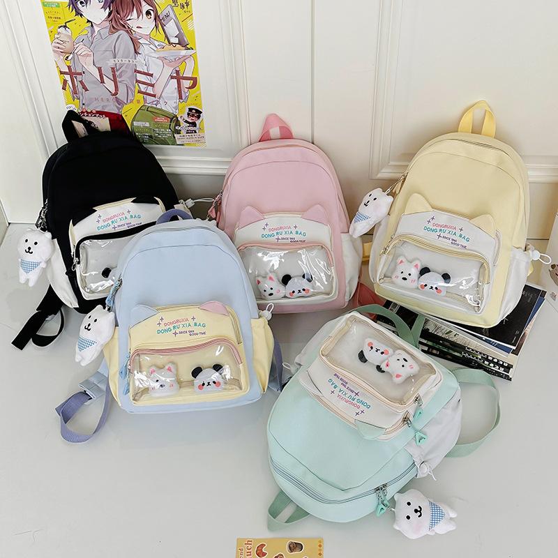 New Backpack, High Value for Primary and Secondary School Students, Cute Schoolbag for Junior High School Students, Large Capacity Casual Simple
