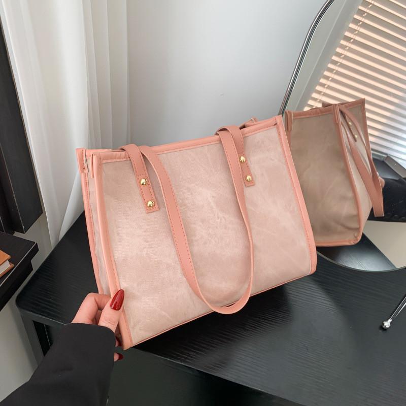 Fashionable Multi-color Womens Tote Bag Spacious Stylish Shoulder Bag For Daily Use