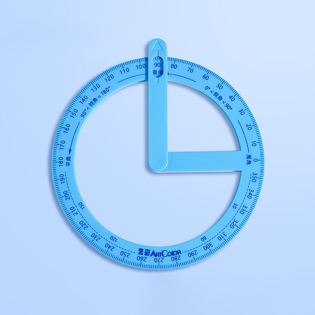 

360° Movable Protractor Activity Protractor School Teaching Tool Teaching Aids Student Learning Maths Tools Drawing Stationery синий